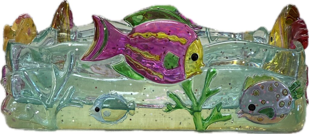 ACRYLIC SPARKLE FISH NAPKIN HOLDER