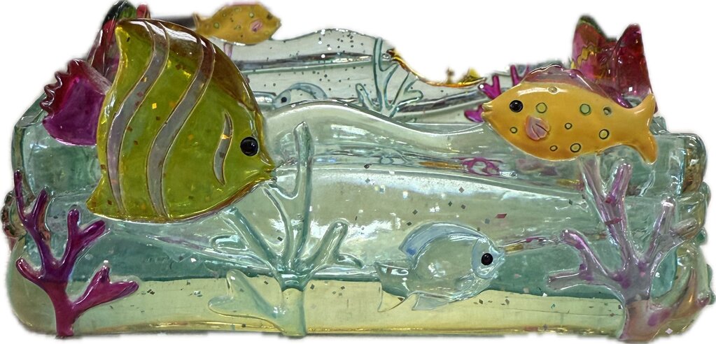 ACRYLIC SPARKLE FISH NAPKIN HOLDER