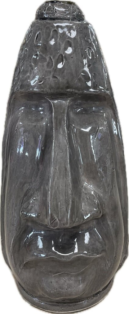 CERAMIC TIKI HEAD GARDEN TORCH