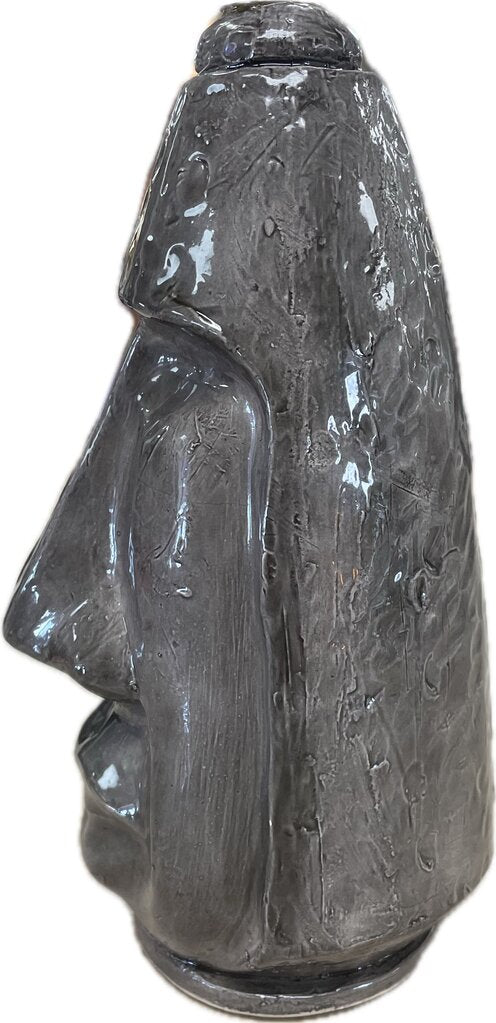 CERAMIC TIKI HEAD GARDEN TORCH