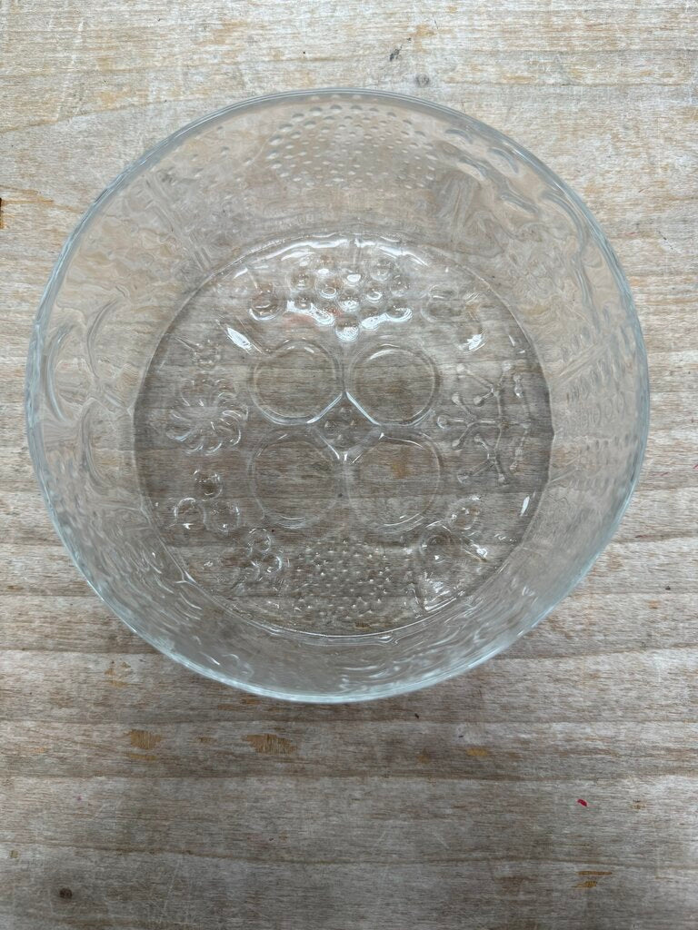 VINTAGE FINLAND BOTANICAL GLASS BOWL