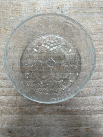 VINTAGE FINLAND BOTANICAL GLASS BOWL