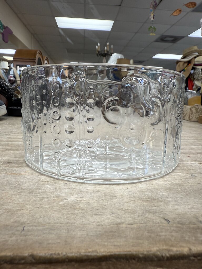 VINTAGE FINLAND BOTANICAL GLASS BOWL