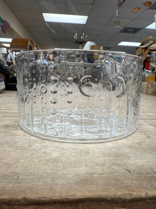 VINTAGE FINLAND BOTANICAL GLASS BOWL