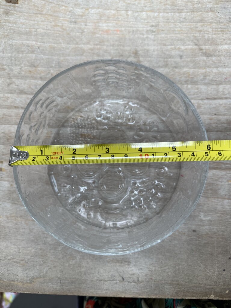 VINTAGE FINLAND BOTANICAL GLASS BOWL