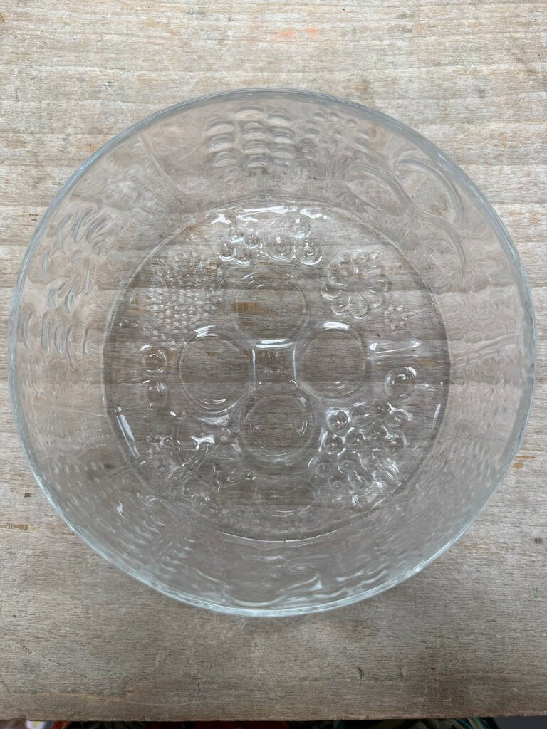 VINTAGE FINLAND BOTANICAL GLASS BOWL
