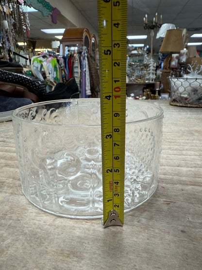 VINTAGE FINLAND BOTANICAL GLASS BOWL