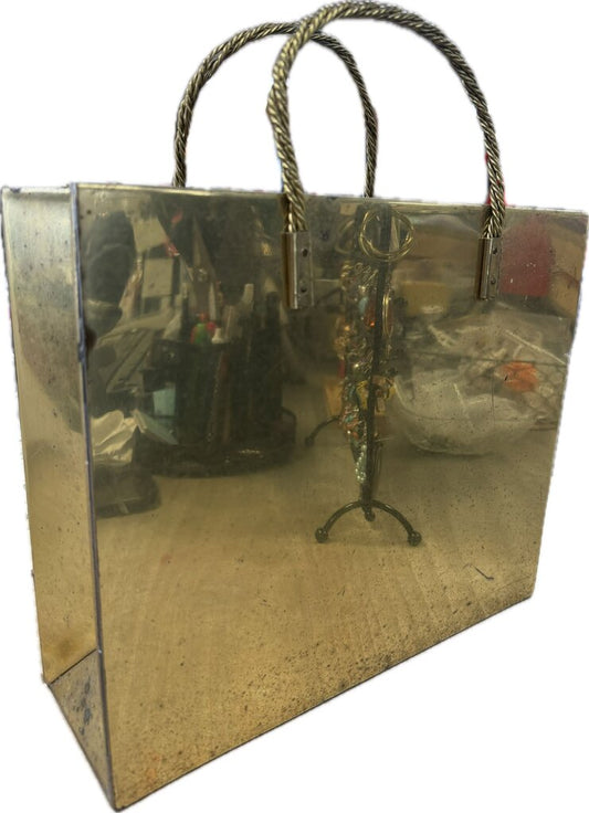 MCM BRASS SHOPPING BAG MAGAZINE HOLDER