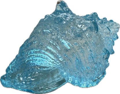 TEAL RESIN CONCH SHELL