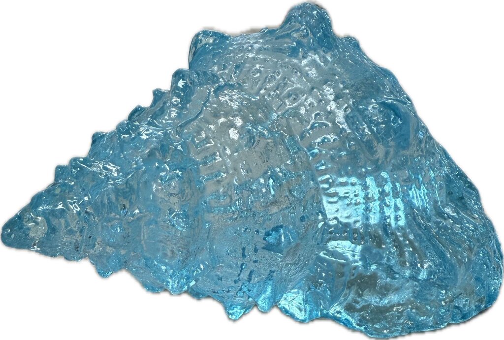 TEAL RESIN CONCH SHELL