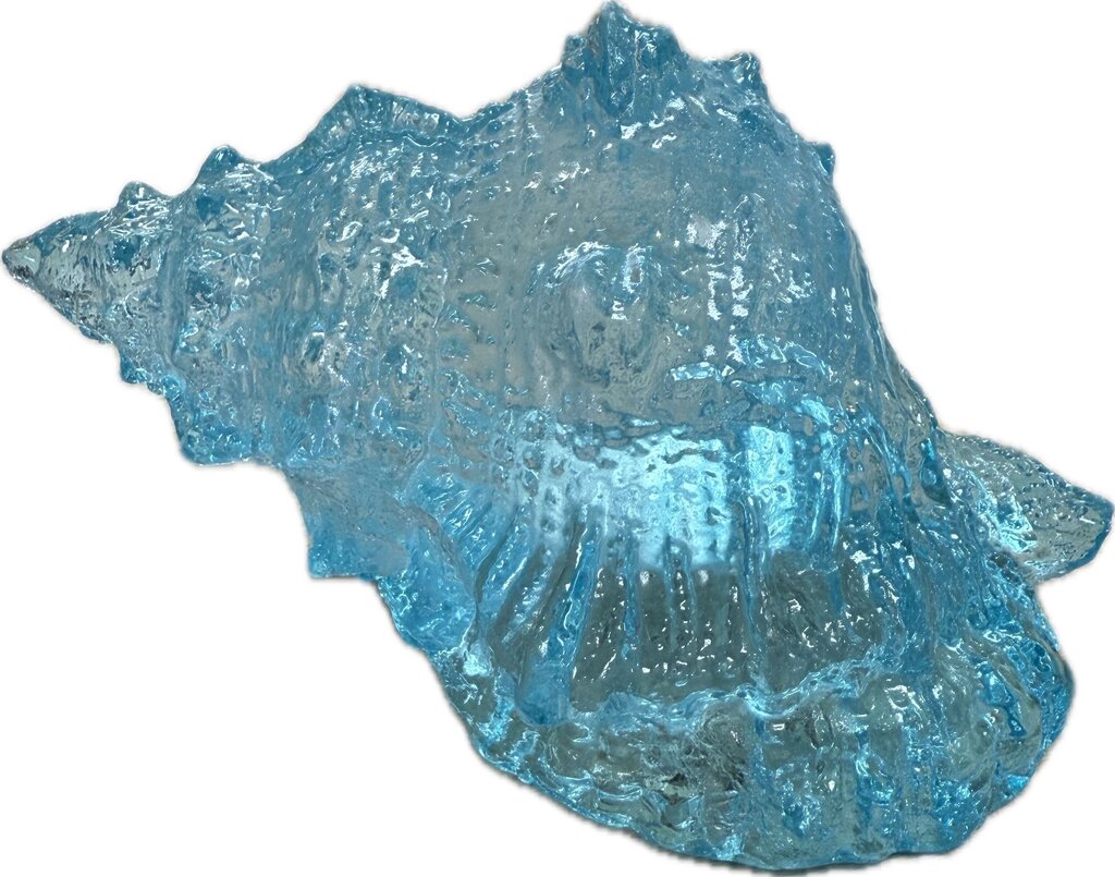 TEAL RESIN CONCH SHELL