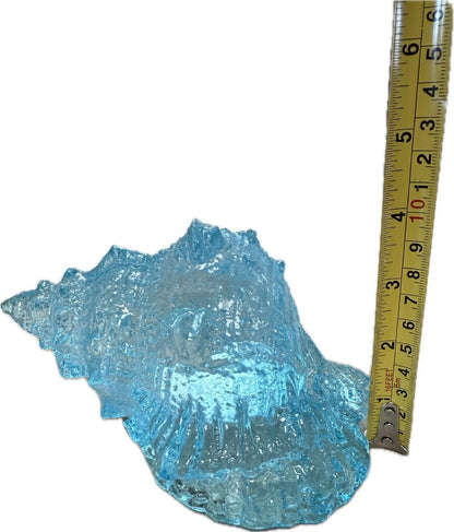 TEAL RESIN CONCH SHELL
