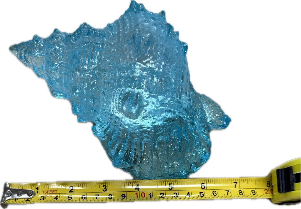 TEAL RESIN CONCH SHELL