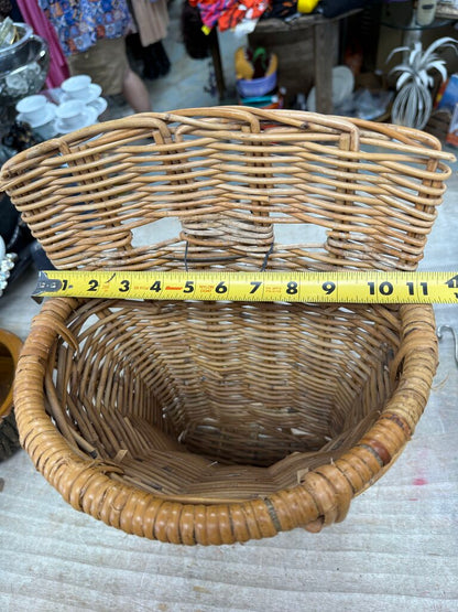 ANTIQUE FRENCH ENGLISH COUNTRY GRAPE HOD PICKERS BACK PACK BASKET BASKET