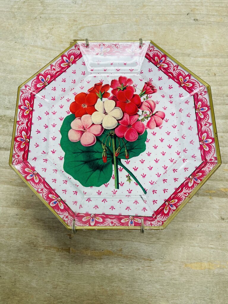 MOONLIGHTING INTERIORS RED FLORAL PLATE