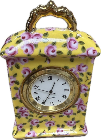 VINTAGE FLORAL CLOCK SMALL