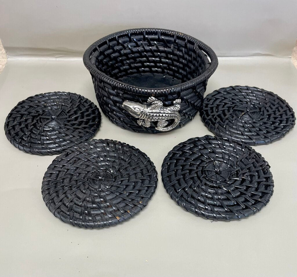 ALLIGATOR COASTER SET BLACK