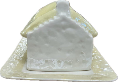 BELLEEK COTTAGE BUTTER CHEESE DISH