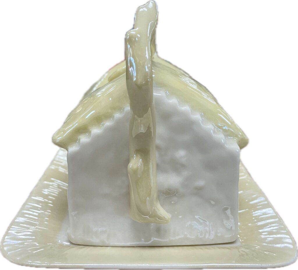 BELLEEK COTTAGE BUTTER CHEESE DISH
