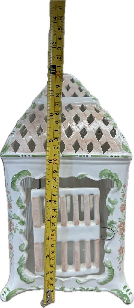 VINTAGE CERAMIC BIRD CAGE