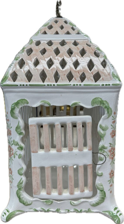 VINTAGE CERAMIC BIRD CAGE