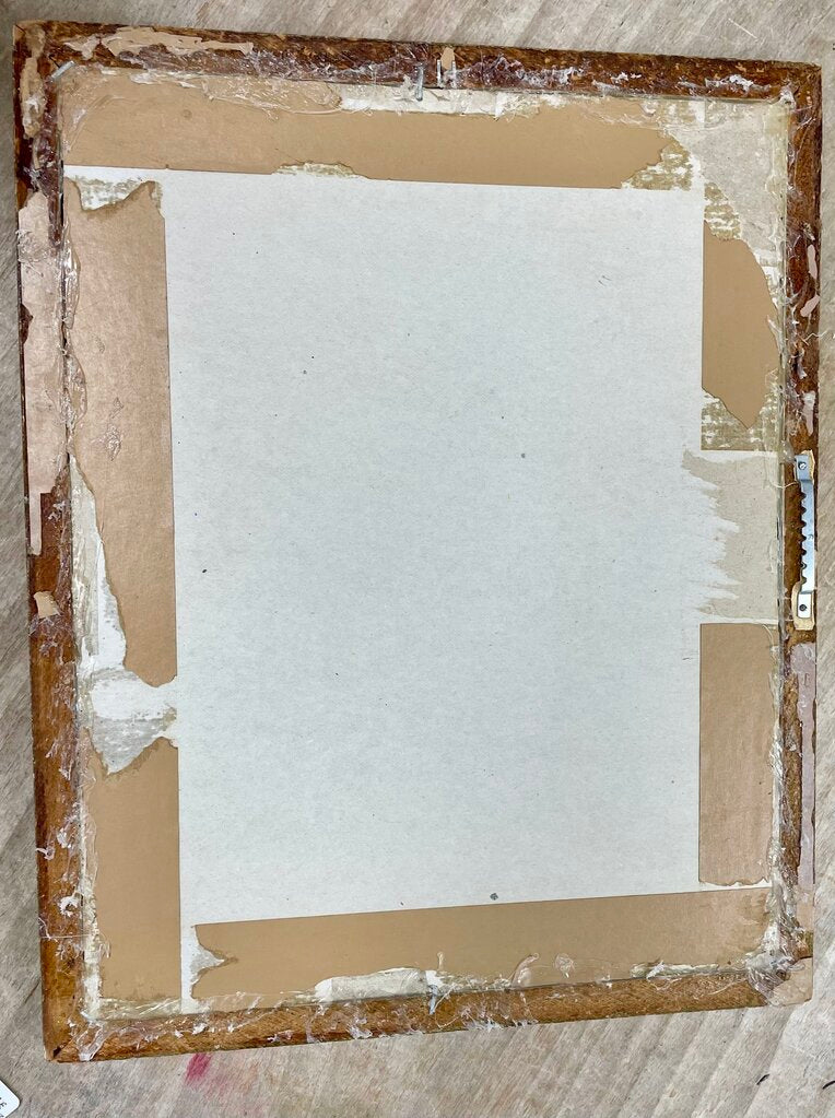 VINTAGE BLUE AND GOLD SILK TAPESTRY