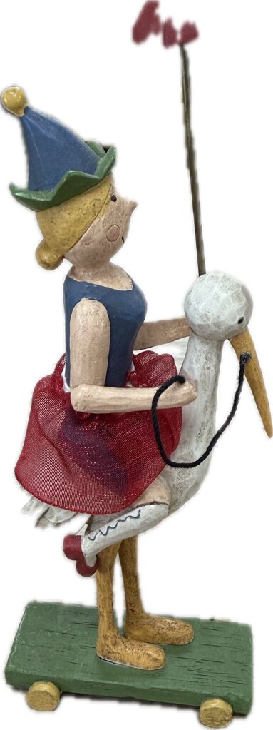 WOODEN STORK RIDER