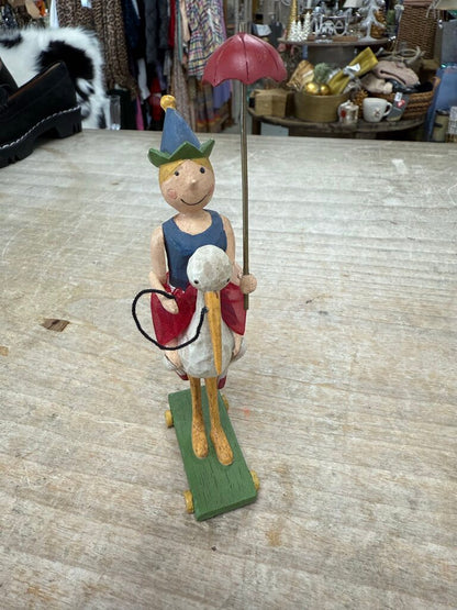 WOODEN STORK RIDER