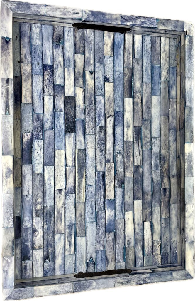 BLUE BONE INLAY SERVING TRAY