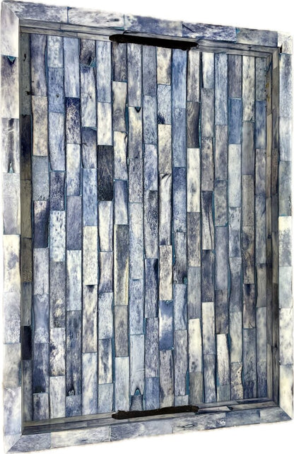 BLUE BONE INLAY SERVING TRAY