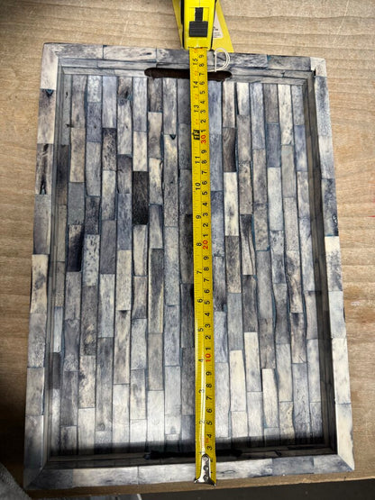 BLUE BONE INLAY SERVING TRAY