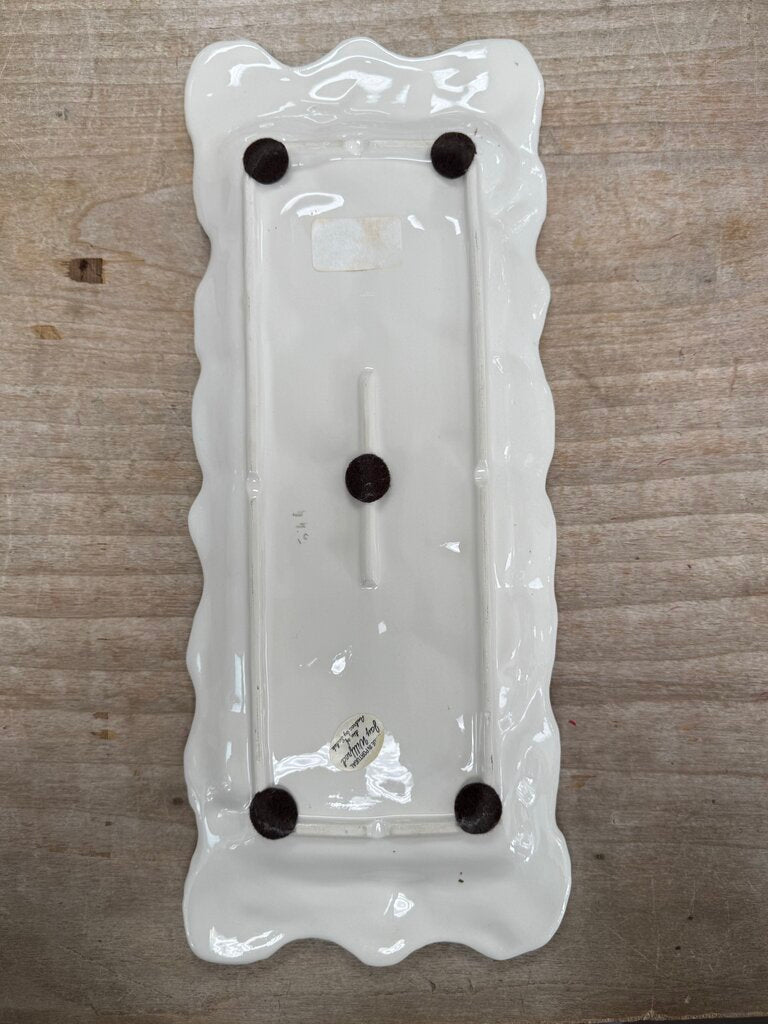 JAY WILLFRED STRAWBERRY CERAMIC TRAY 16"x6"