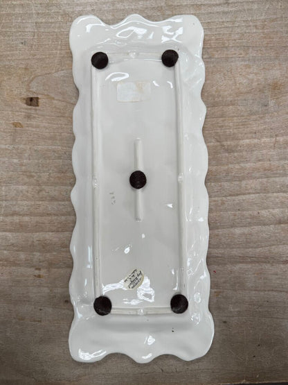 JAY WILLFRED STRAWBERRY CERAMIC TRAY 16"x6"