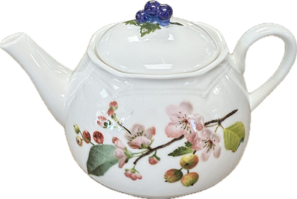 LENOX ORCHID IN BLOOM STACKABLE TEA POT , CUP , AND SAUCER