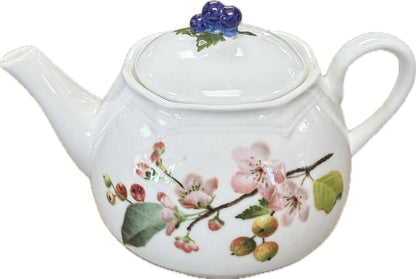 LENOX ORCHID IN BLOOM STACKABLE TEA POT , CUP , AND SAUCER