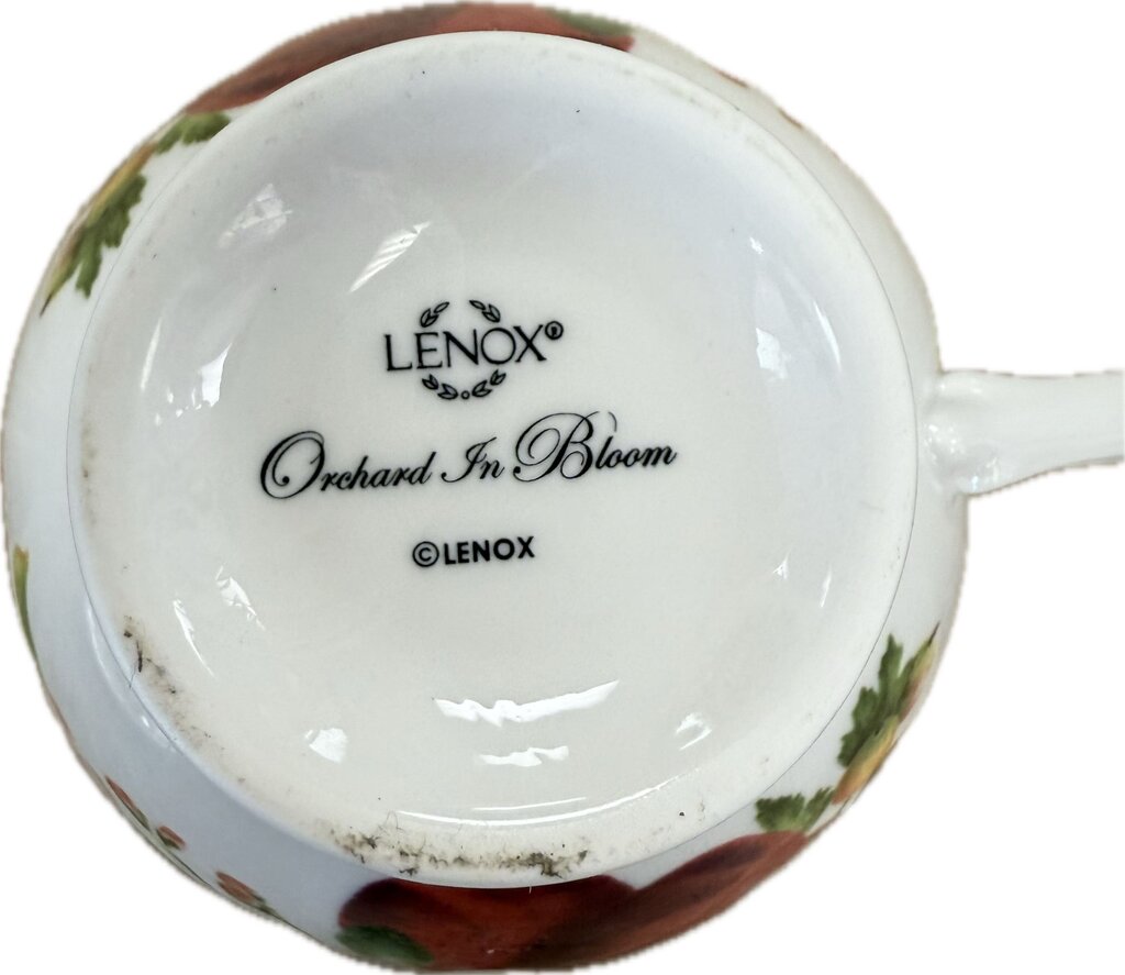 LENOX ORCHID IN BLOOM STACKABLE TEA POT , CUP , AND SAUCER