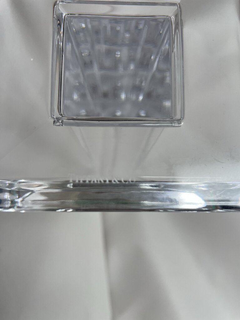 TIFFANY AND CO SQUARE CRYSTAL CANDLE HOLDER