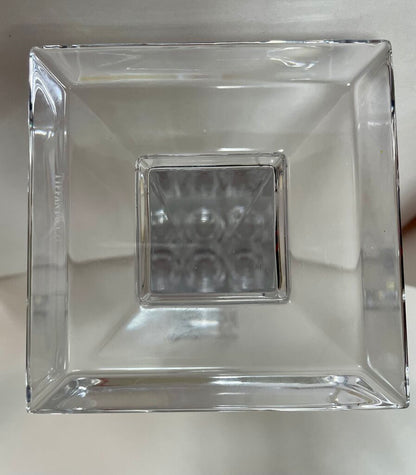 TIFFANY AND CO SQUARE CRYSTAL CANDLE HOLDER