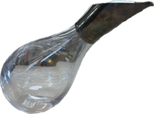 VINTAGE DUCK SHAPED DECANTER WITH STERLING TIP