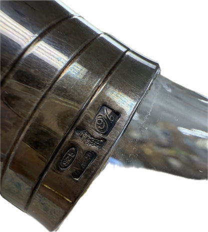 VINTAGE DUCK SHAPED DECANTER WITH STERLING TIP