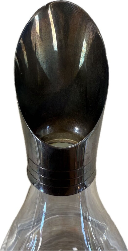 VINTAGE DUCK SHAPED DECANTER WITH STERLING TIP