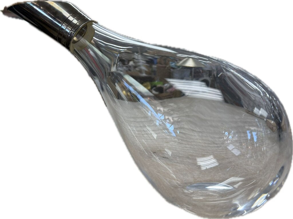 VINTAGE DUCK SHAPED DECANTER WITH STERLING TIP