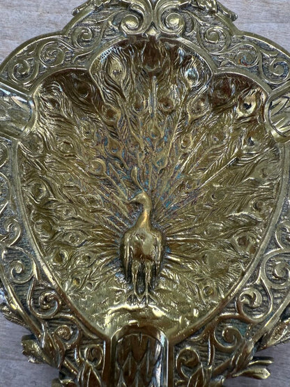 BRASS PEACOCK ASHTRAY