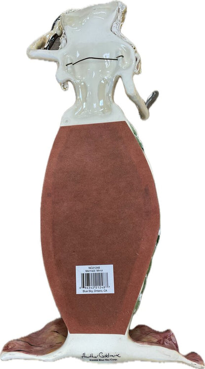 MERMAID MIRROR VINTAGE BLUE SKY CERAMICS HEATHER GOLDMINC 15.5"