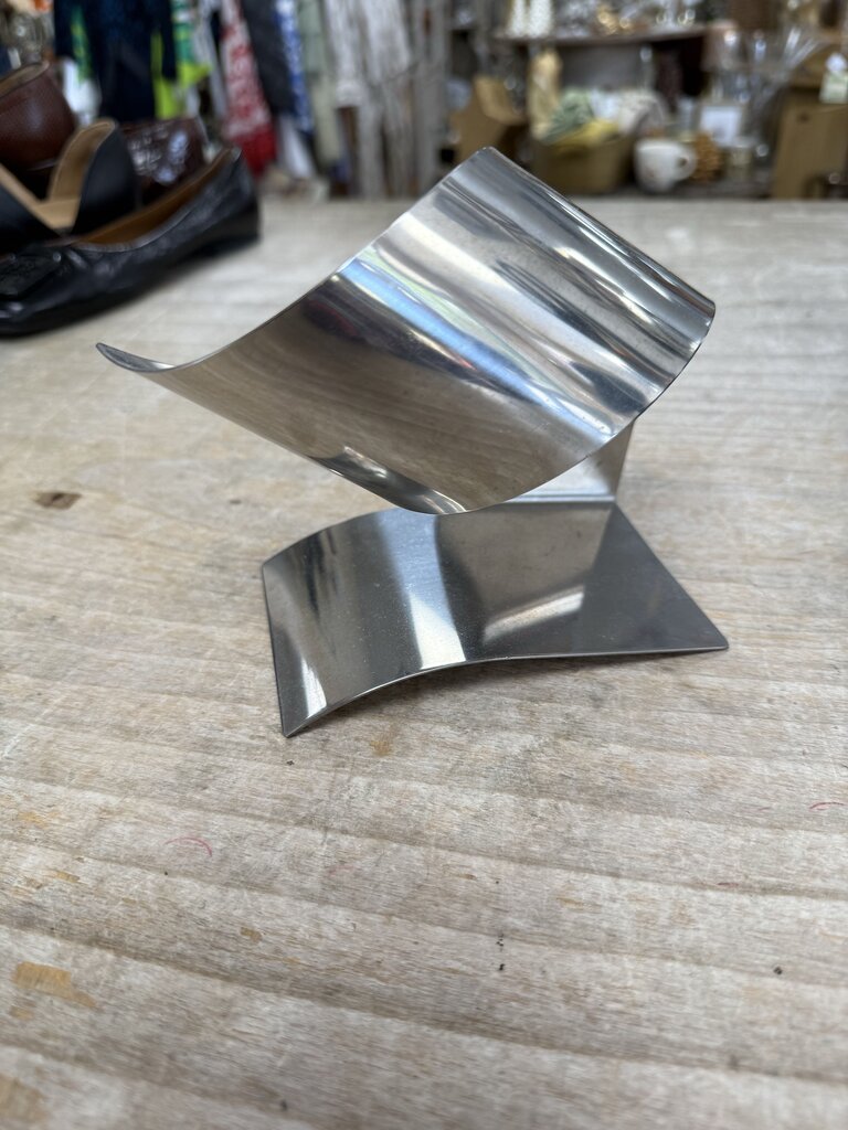 MODERNIST STAINLESS STEEL WINE CRADLE