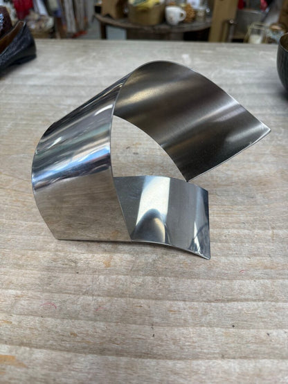 MODERNIST STAINLESS STEEL WINE CRADLE