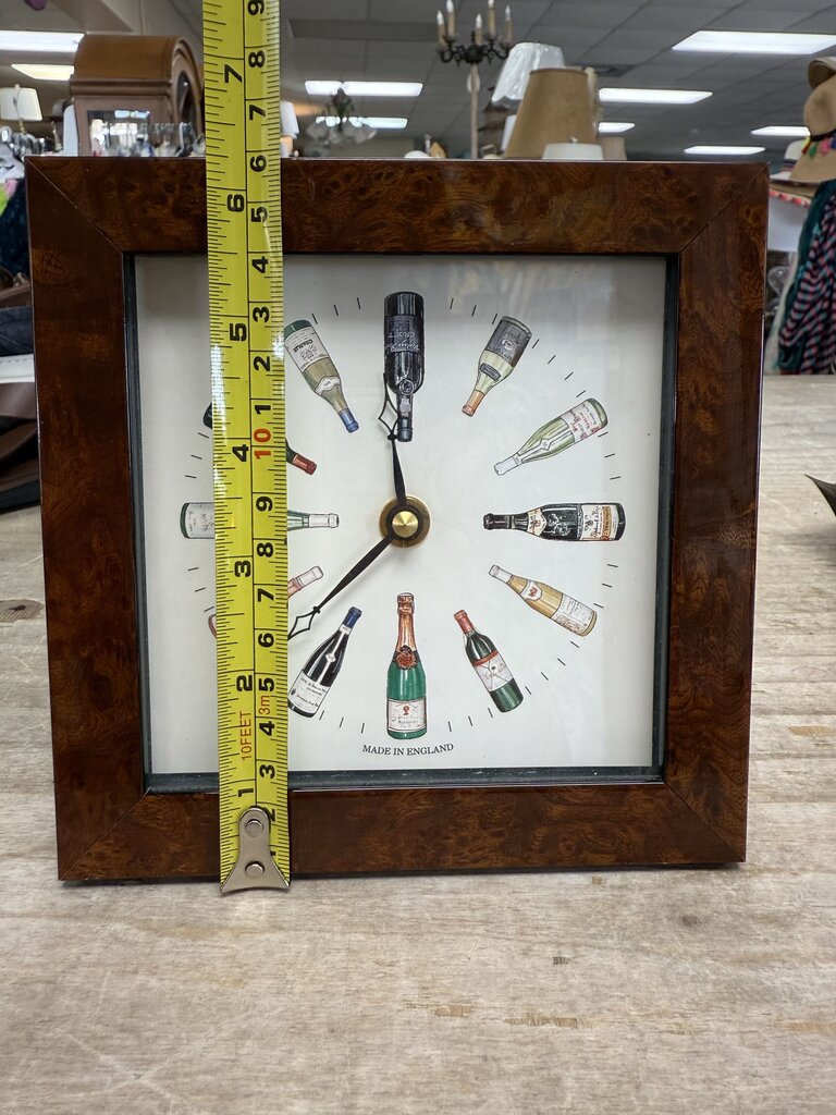 BRYN PARRY STUDIOS WINE BOTTLE DESK CLOCK