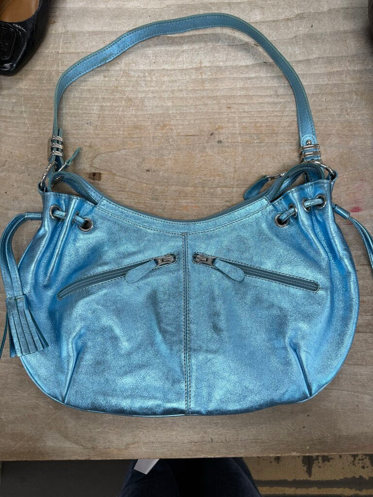 METALLIC BLUE OMBU PURSE