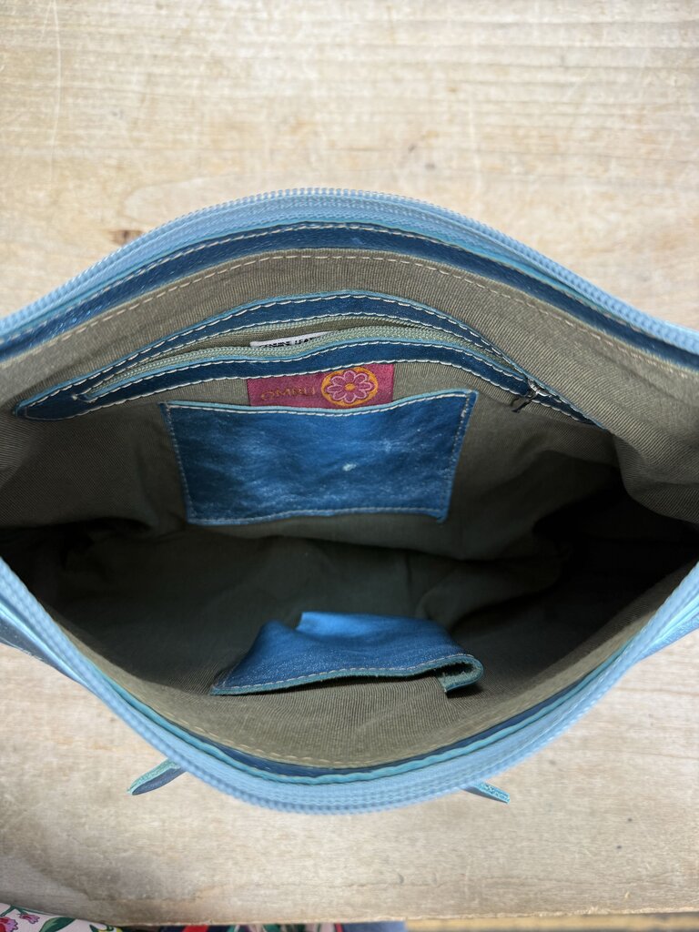 METALLIC BLUE OMBU PURSE