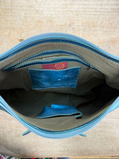 METALLIC BLUE OMBU PURSE